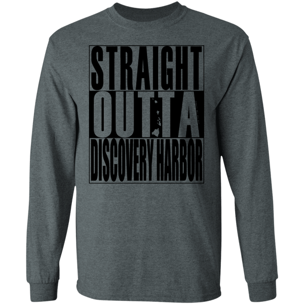 Straight Outta Discovery Harbor(black ink) LS T-Shirt