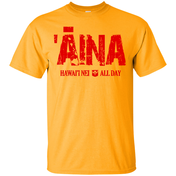 ʻĀina Hawai'i Nei All Day (red ink) Ultra Cotton T-Shirt, T-Shirts, Hawaii Nei All Day