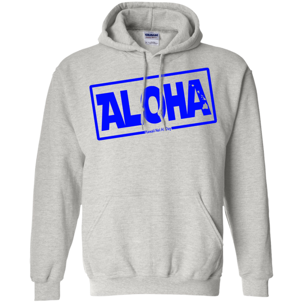 Aloha Hawai'i Nei (Islands blue ink) Pullover Hoodie, Sweatshirts, Hawaii Nei All Day