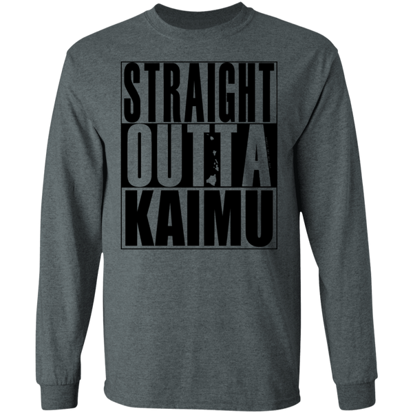 Straight Outta Kaimu(black ink) LS T-Shirt
