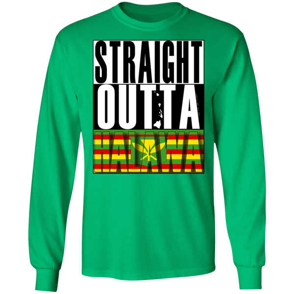 Straight Outta Halawa(Kanaka Maoli) LS T-Shirt, T-Shirts, Hawaii Nei All Day
