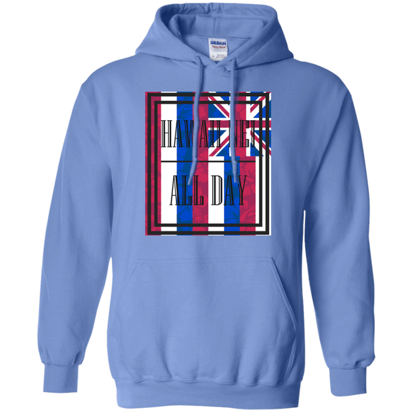 Hawai'i Floral Flag Pullover Hoodie, Sweatshirts, Hawaii Nei All Day