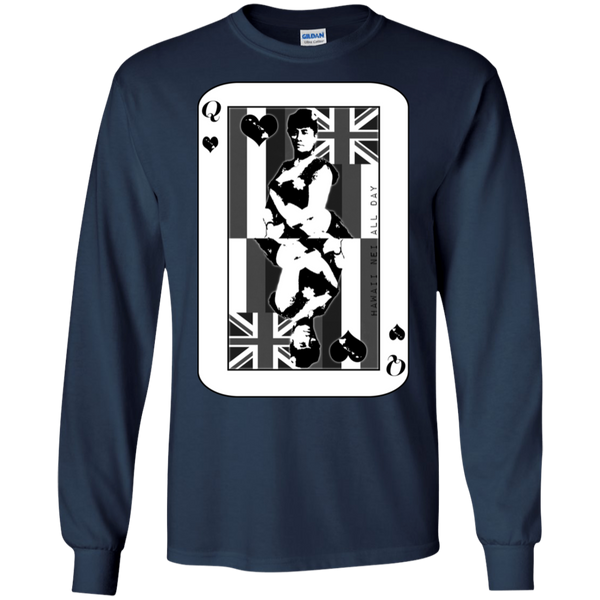 The Queen of Hawai'i Liliuokalani (black ink) LS Ultra Cotton T-Shirt, T-Shirts, Hawaii Nei All Day