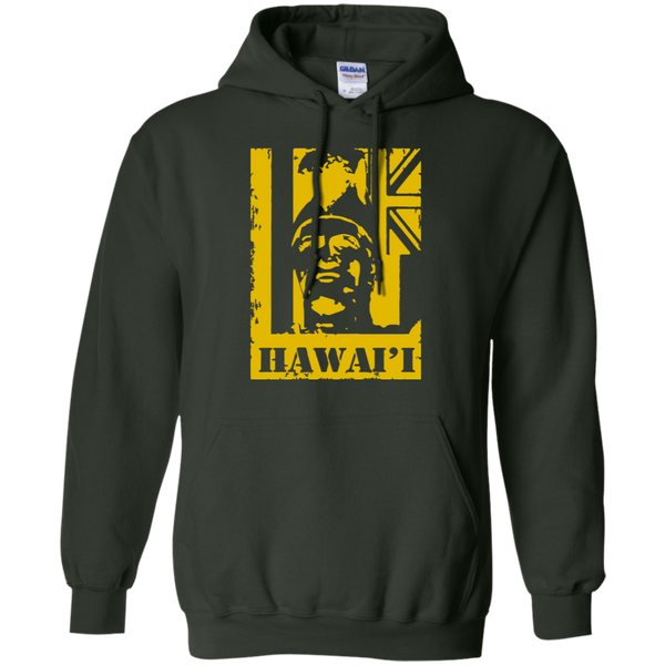 Hawai'i King Kamehameha (yellow) Pullover Hoodie, Sweatshirts, Hawaii Nei All Day
