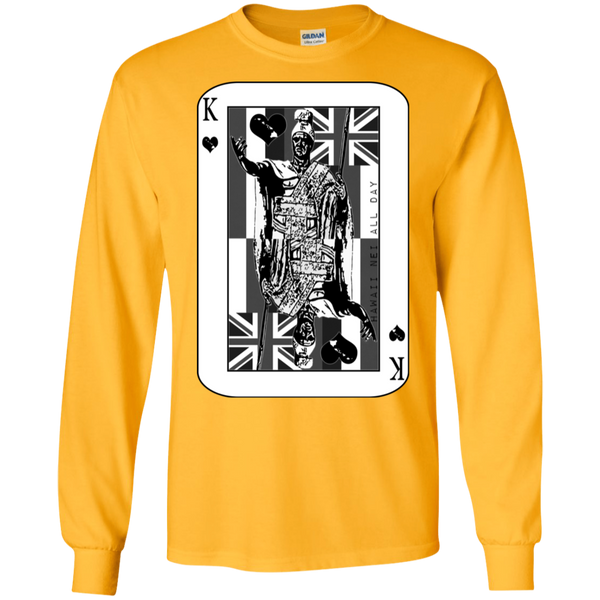 The King of Hawai'i Kamehameha (black ink) LS Ultra Cotton T-Shirt, T-Shirts, Hawaii Nei All Day