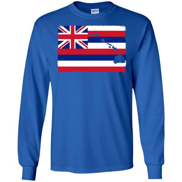 Hawai'i Aloha State Flag LS Ultra Cotton T-Shirt, T-Shirts, Hawaii Nei All Day