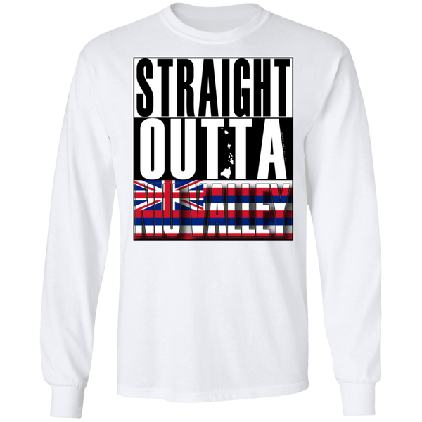 Straight Outta Niu Valley LS Ultra Cotton T-Shirt, T-Shirts, Hawaii Nei All Day