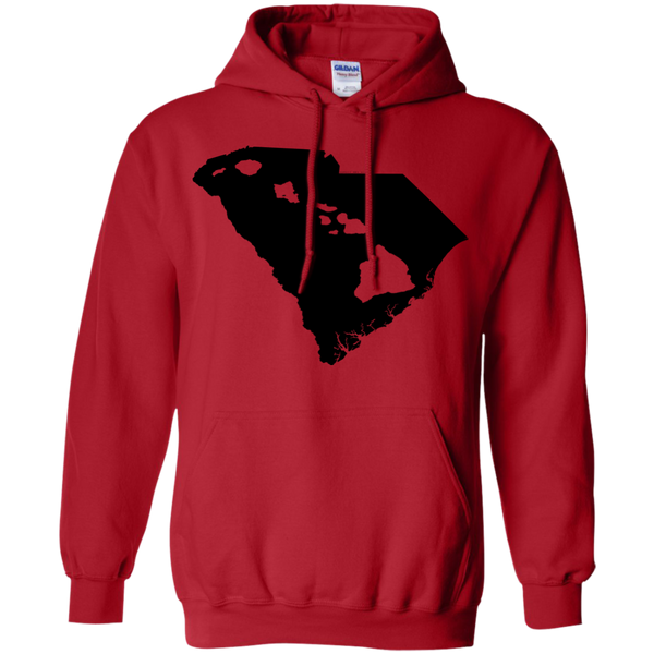 Living In South Carolina With Hawaii Roots Pullover Hoodie 8 oz - Hawaii Nei All Day