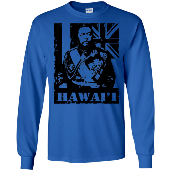 Hawai'i King Kalakaua LS Ultra Cotton T-Shirt, T-Shirts, Hawaii Nei All Day
