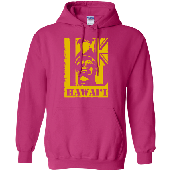 Hawai'i King Kamehameha (yellow) Pullover Hoodie, Sweatshirts, Hawaii Nei All Day