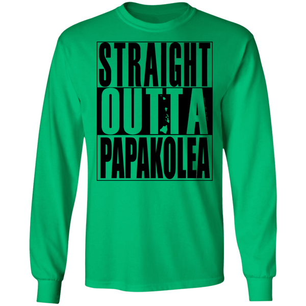 Straight Outta Papakolea (black ink) LS T-Shirt