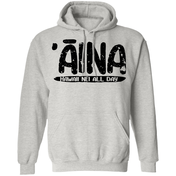 ʻĀina Hawai'i (black ink variant) Pullover Hoodie