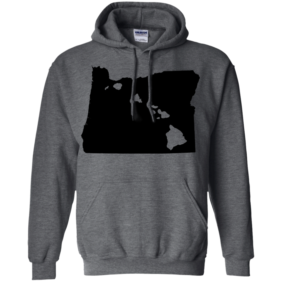 Living in Oregon with Hawaii Roots Pullover Hoodie 8 oz., Sweatshirts, Hawaii Nei All Day