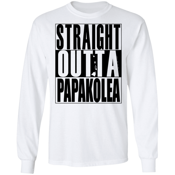 Straight Outta Papakolea (black ink) LS T-Shirt