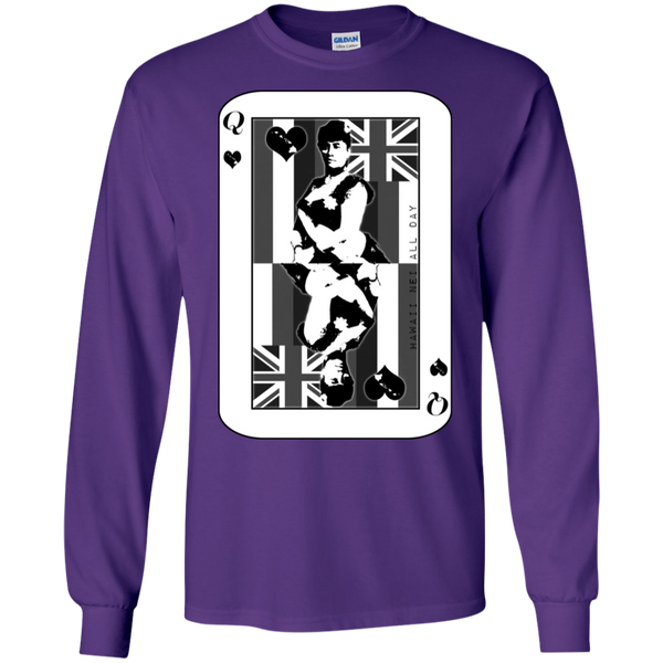 The Queen of Hawai'i Liliuokalani (black ink) LS Ultra Cotton T-Shirt, T-Shirts, Hawaii Nei All Day
