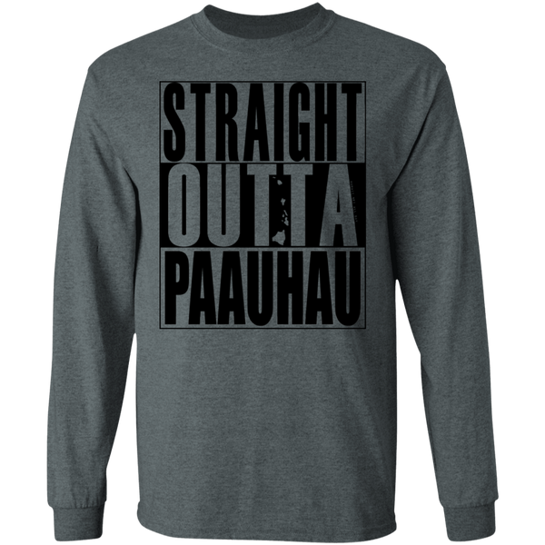 Straight Outta Paahau (black ink) LS T-Shirt