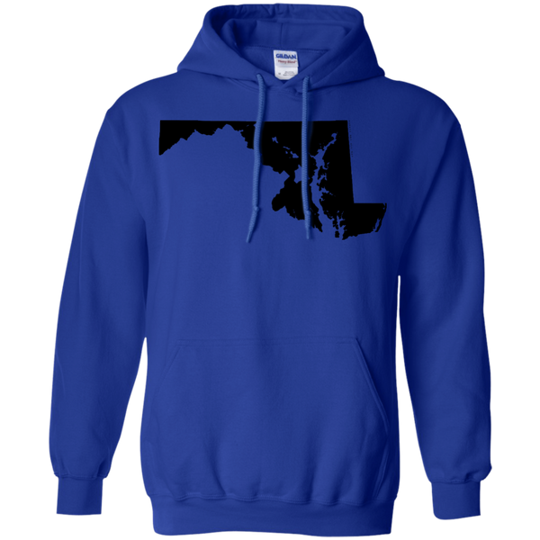 Living in Maryland with Hawaii Roots Pullover Hoodie 8 oz., Sweatshirts, Hawaii Nei All Day