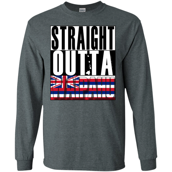 Straight Outta Waipahu Hawai'i LS Ultra Cotton T-Shirt, T-Shirts, Hawaii Nei All Day