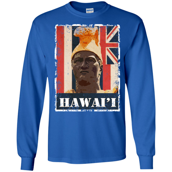 Hawai'i King Kamehameha LS Ultra Cotton Tshirt - Hawaii Nei All Day