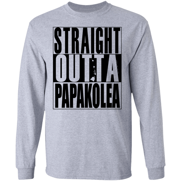 Straight Outta Papakolea (black ink) LS T-Shirt