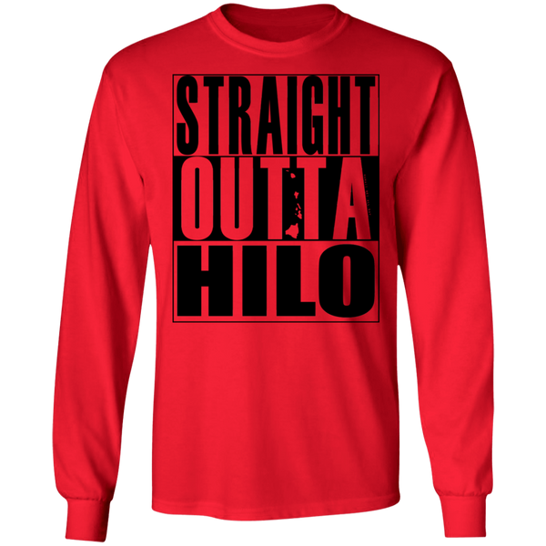 Straight Outta Hilo(black ink) LS T-Shirt
