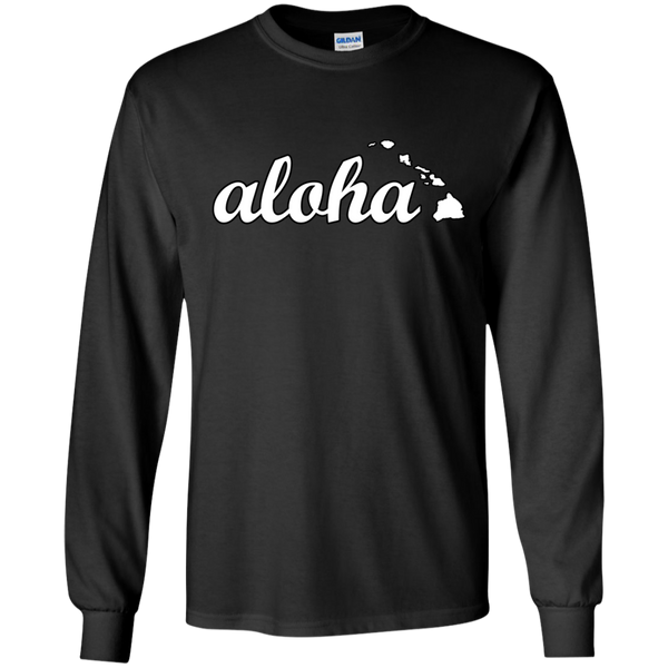 Aloha LS Ultra Cotton Tshirt - Hawaii Nei All Day