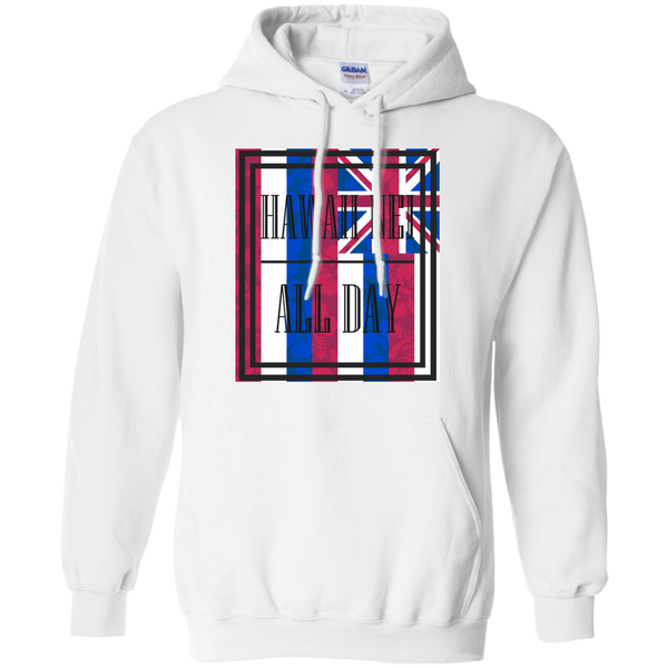Hawai'i Floral Flag Pullover Hoodie, Sweatshirts, Hawaii Nei All Day