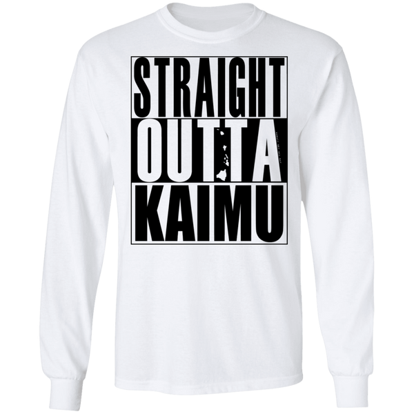 Straight Outta Kaimu(black ink) LS T-Shirt