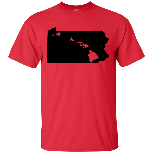 Living in Pennsylvania with Hawaii Roots Ultra Cotton T-Shirt, T-Shirts, Hawaii Nei All Day