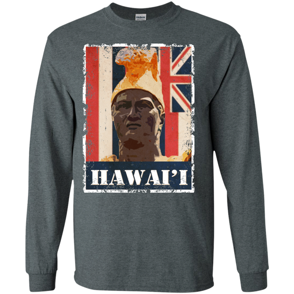 Hawai'i King Kamehameha LS Ultra Cotton Tshirt - Hawaii Nei All Day