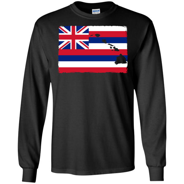Hawai'i Aloha State Flag LS Ultra Cotton T-Shirt, T-Shirts, Hawaii Nei All Day