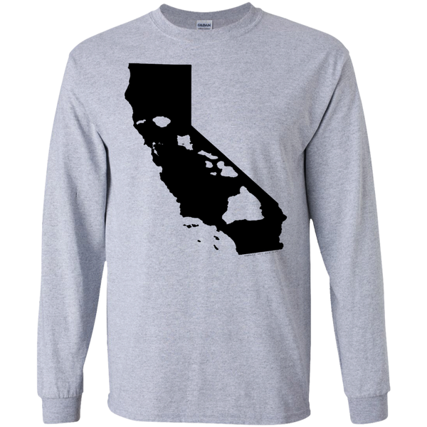 Living In California With Hawaii Roots LS Ultra Cotton Tshirt - Hawaii Nei All Day