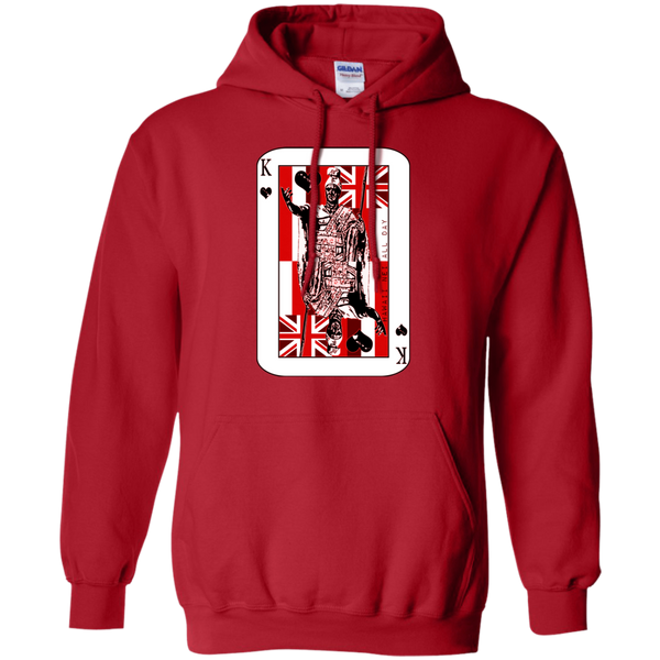 The King of Hawai'i Kamehameha (red ink) Pullover Hoodie, Sweatshirts, Hawaii Nei All Day