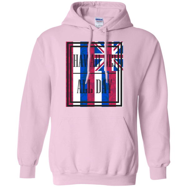 Hawai'i Floral Flag Pullover Hoodie, Sweatshirts, Hawaii Nei All Day