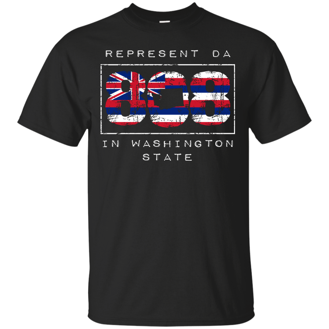 Represent Da 808 In Washington State Custom Ultra Cotton T-Shirt - Hawaii Nei All Day