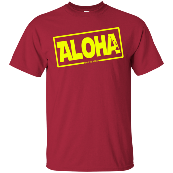 Aloha Hawai'i Nei (Islands yellow ink) Ultra Cotton T-Shirt, T-Shirts, Hawaii Nei All Day