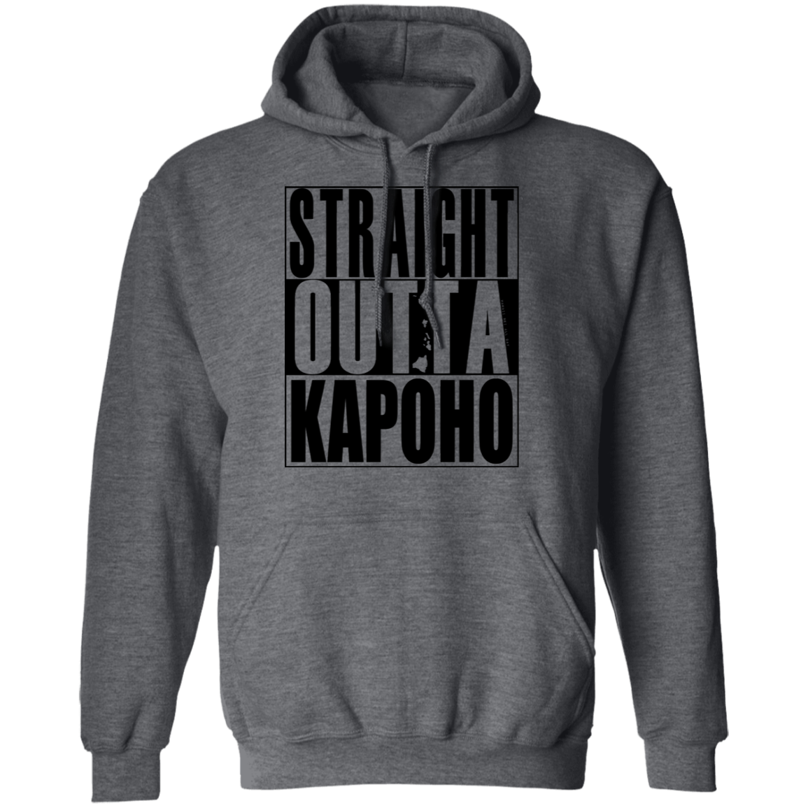 Straight Outta Kapoho (black ink) Pullover Hoodie