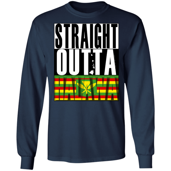 Straight Outta Halawa(Kanaka Maoli) LS T-Shirt, T-Shirts, Hawaii Nei All Day