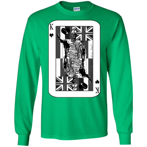 The King of Hawai'i Kamehameha (black ink) LS Ultra Cotton T-Shirt, T-Shirts, Hawaii Nei All Day