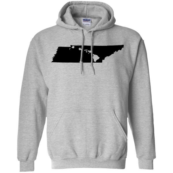 Living in Tennessee with Hawaii Roots Pullover Hoodie 8 oz., Sweatshirts, Hawaii Nei All Day