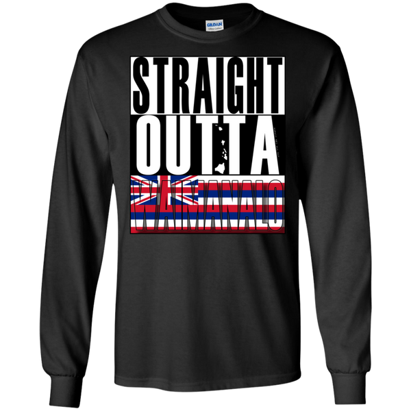 Straight Outta Waimanalo Hawai'i LS Ultra Cotton T-Shirt, T-Shirts, Hawaii Nei All Day