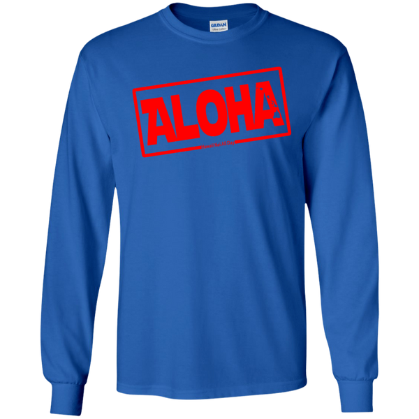 Aloha Hawai'i Nei (Islands red ink) LS Ultra Cotton T-Shirt, T-Shirts, Hawaii Nei All Day