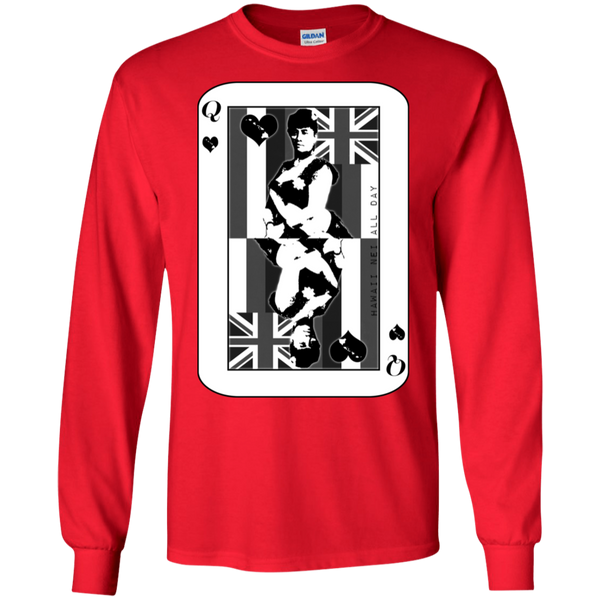 The Queen of Hawai'i Liliuokalani (black ink) LS Ultra Cotton T-Shirt, T-Shirts, Hawaii Nei All Day