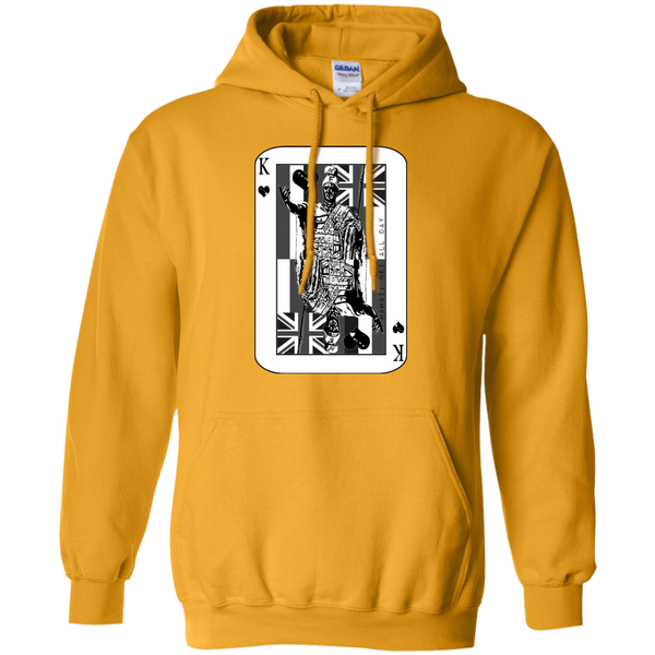 The King of Hawai'i Kamehameha (black ink) Pullover Hoodie, Sweatshirts, Hawaii Nei All Day