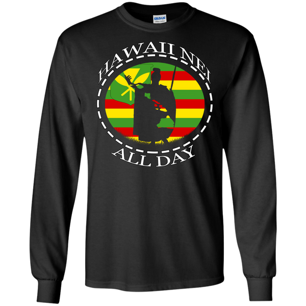 The Rising Sun Kanaka Maoli Flag LS Ultra Cotton T-Shirt, T-Shirts, Hawaii Nei All Day