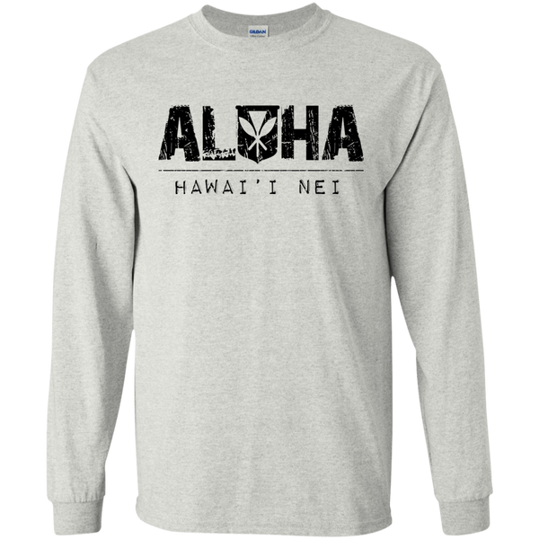 Aloha Hawai'i Nei LS Ultra Cotton T-Shirt, T-Shirts, Hawaii Nei All Day