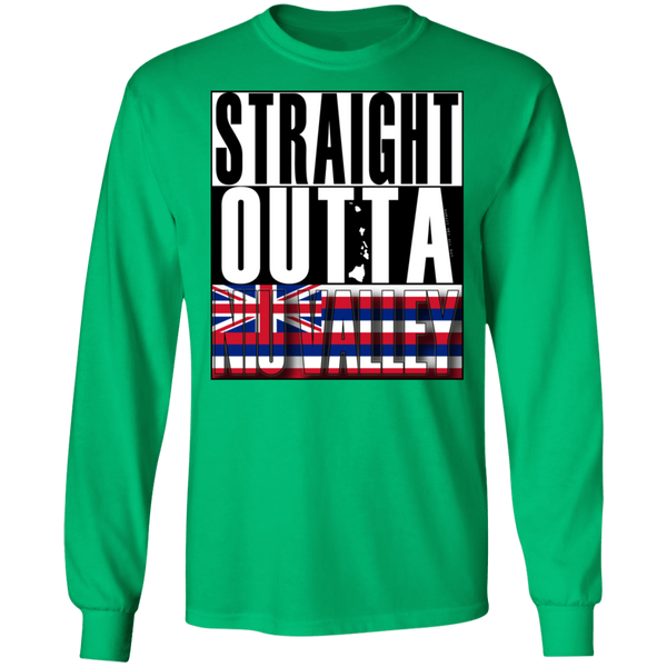Straight Outta Niu Valley LS Ultra Cotton T-Shirt, T-Shirts, Hawaii Nei All Day