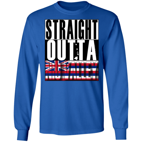 Straight Outta Niu Valley LS Ultra Cotton T-Shirt, T-Shirts, Hawaii Nei All Day