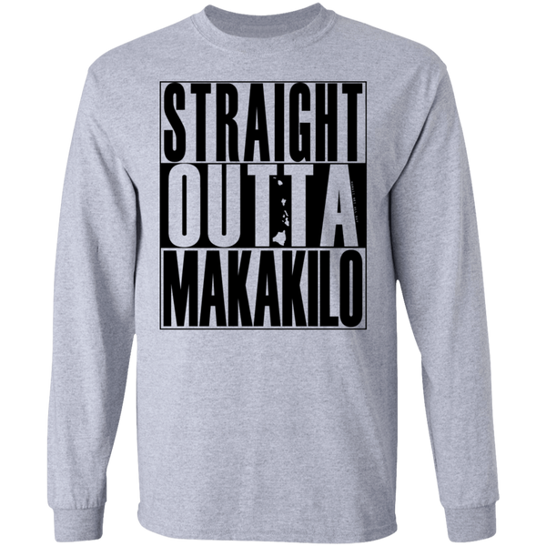 Straight Outta Makakilo (black ink) LS T-Shirt