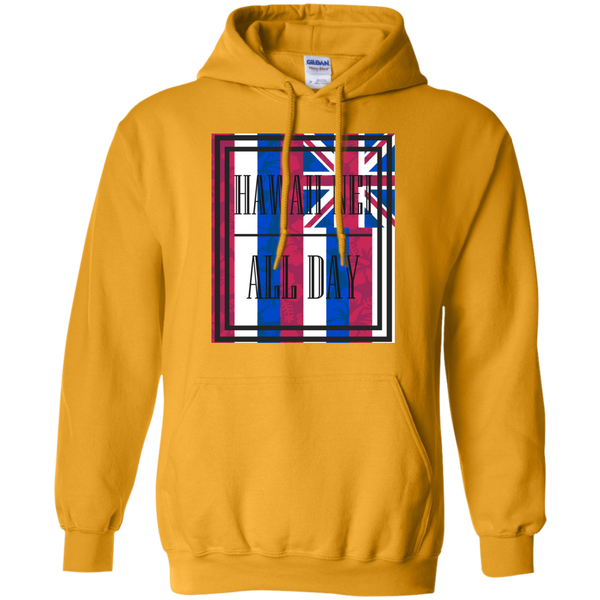 Hawai'i Floral Flag Pullover Hoodie, Sweatshirts, Hawaii Nei All Day